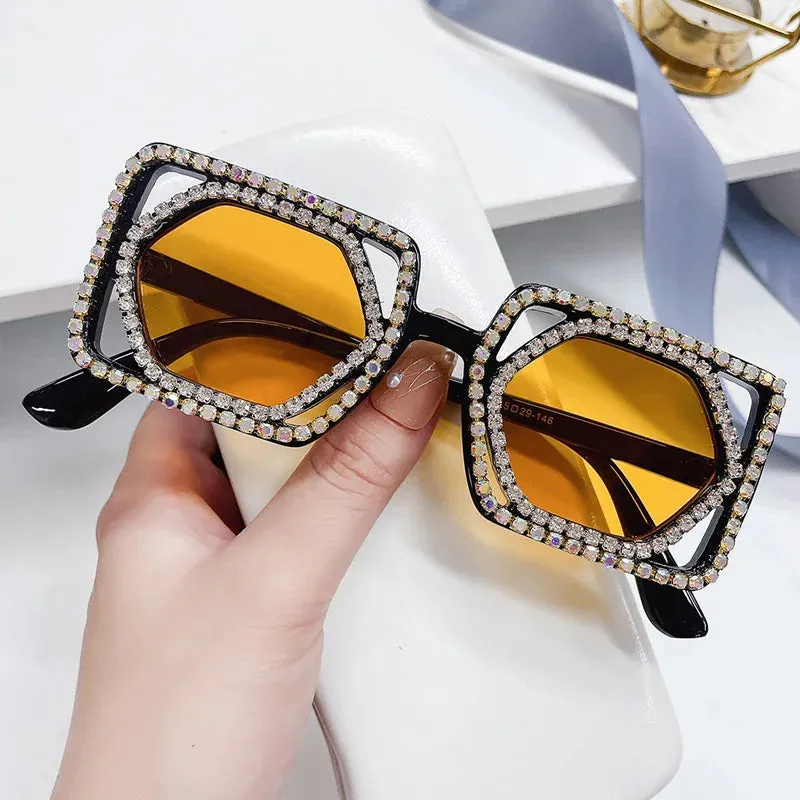 TEEK - Square Lux Double Down Diamond Sunglasses