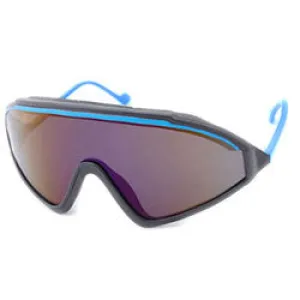 THE LIP Black/Blue Shield Sunglasses