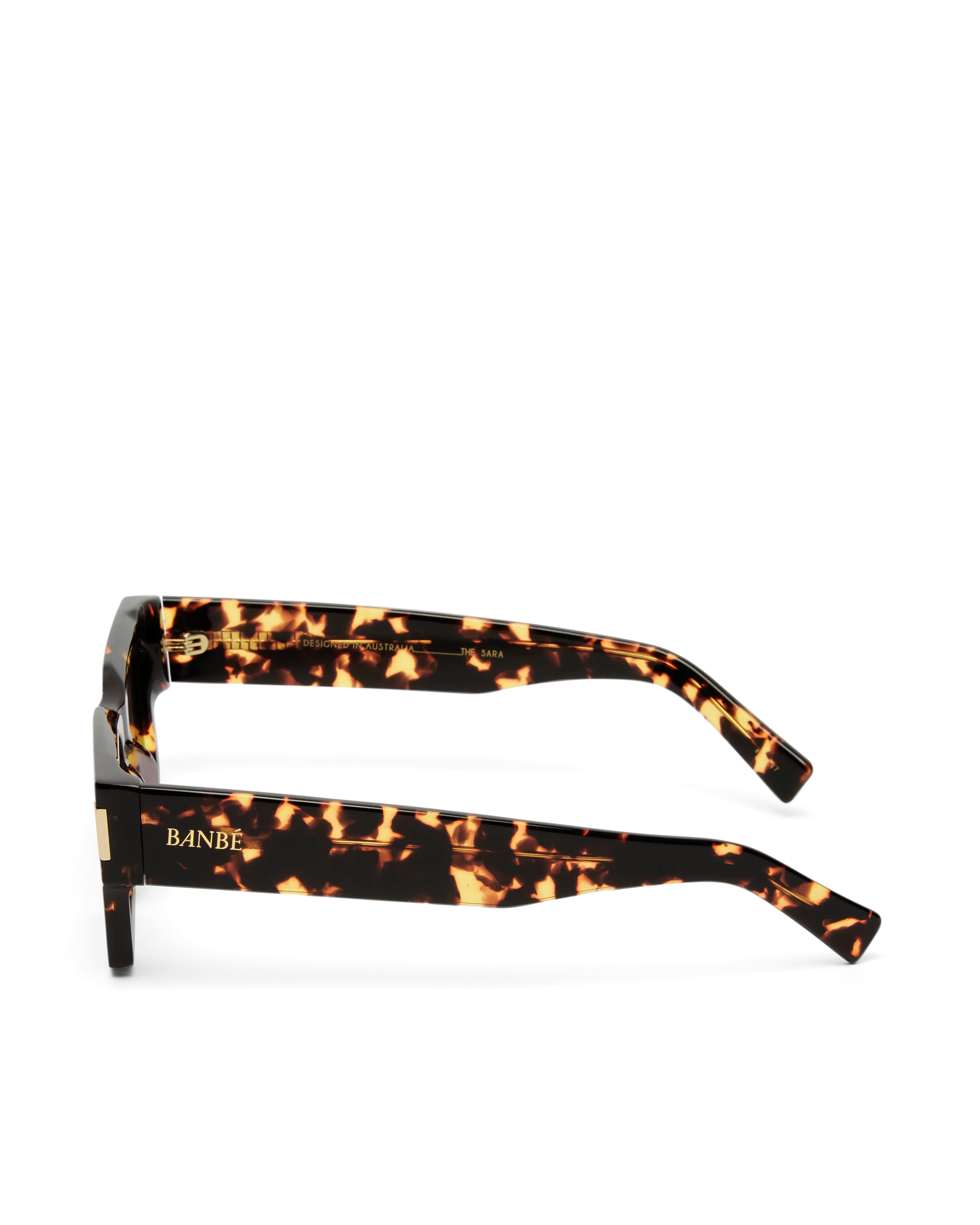 The Sara Sunglasses - Amber Tort - Auburn
