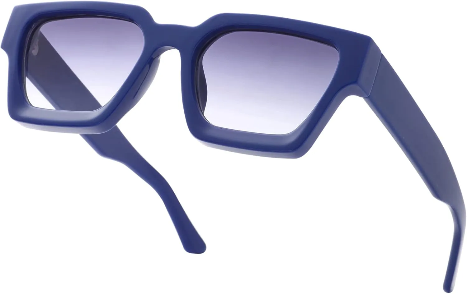 Thick Square Frame Sunglasses for Women Men Retro Chunky Rectangle Sun Glasses Fashion Black Shades