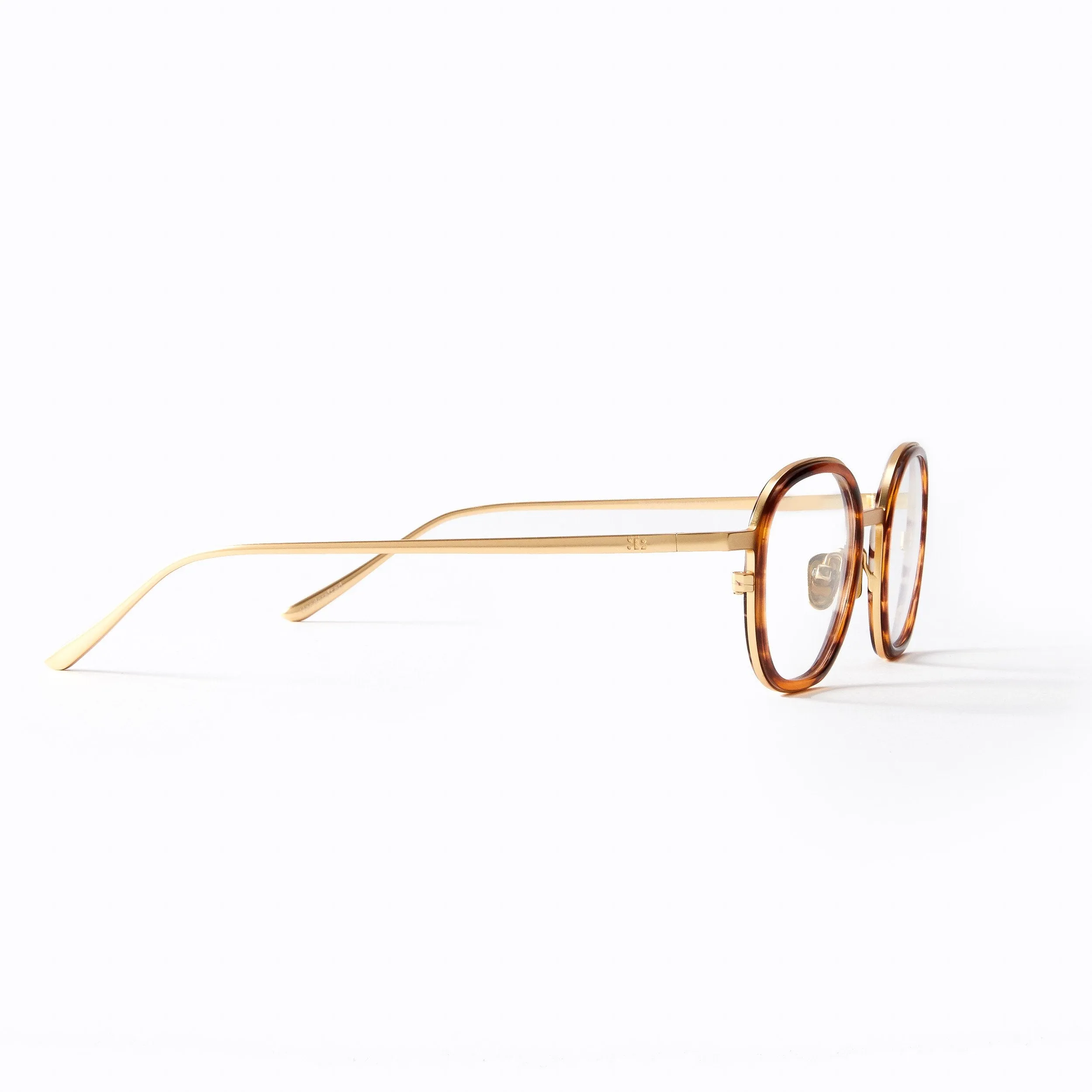 Thierry Blue Light Brown Marble & Mat Gold