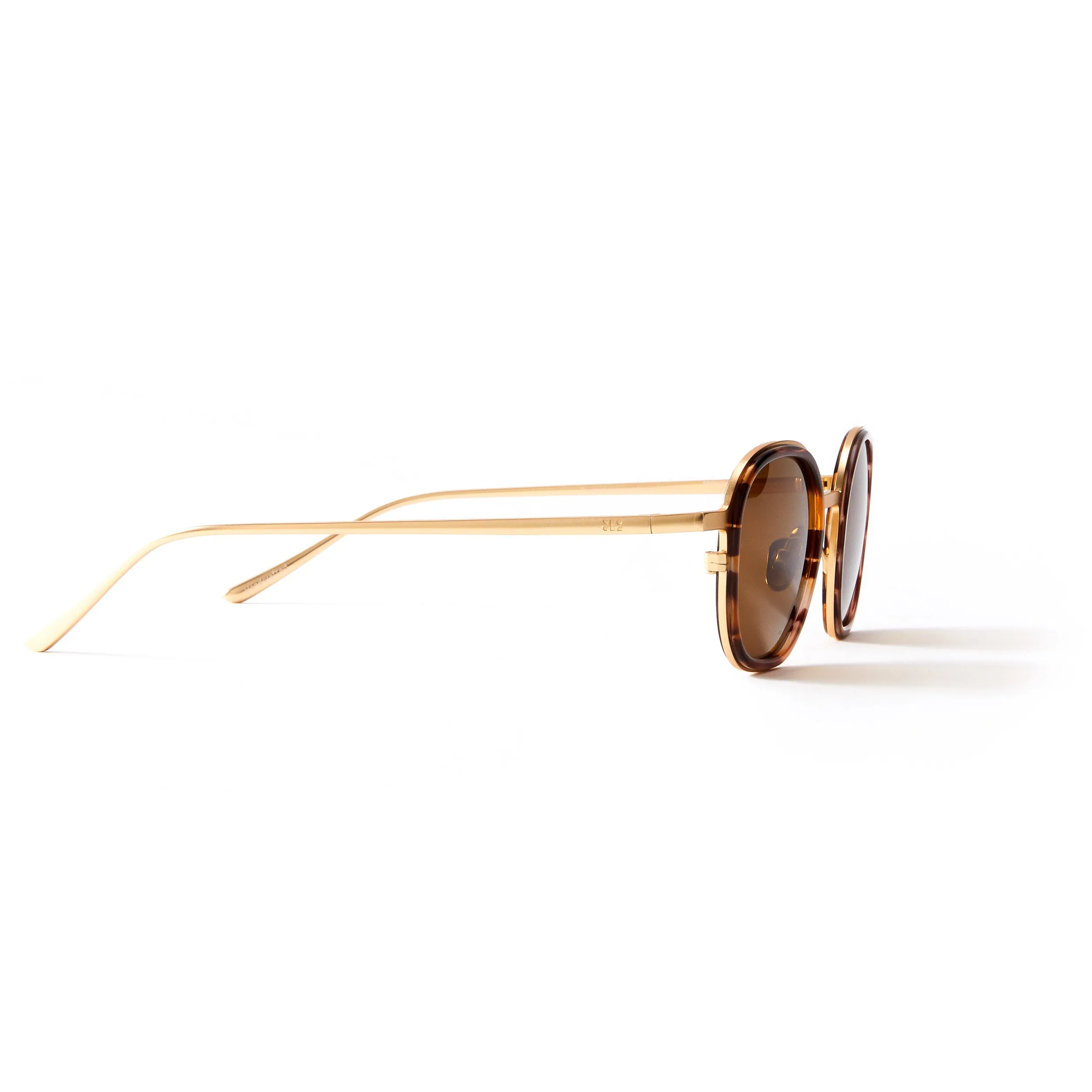 Thierry Sun Brown Marble & Mat Gold