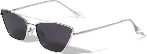 Thin Frame Long Curve Top Bar Geometric Cat Eye Sunglasses M10662