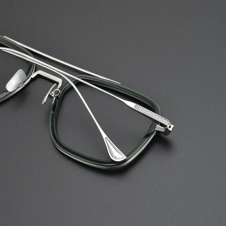 Titanium Aviator Square Glasses Frames SC001