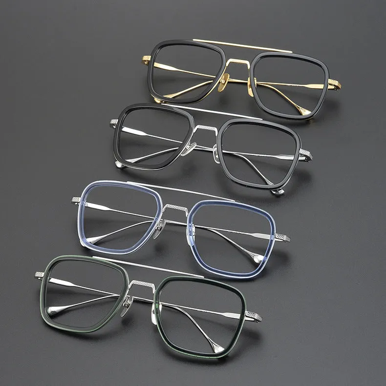 Titanium Aviator Square Glasses Frames SC001