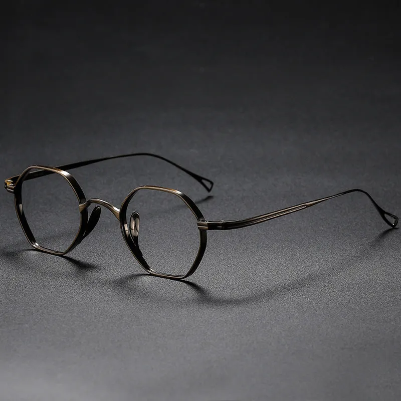Titanium Geometric Glasses Frame KMN152