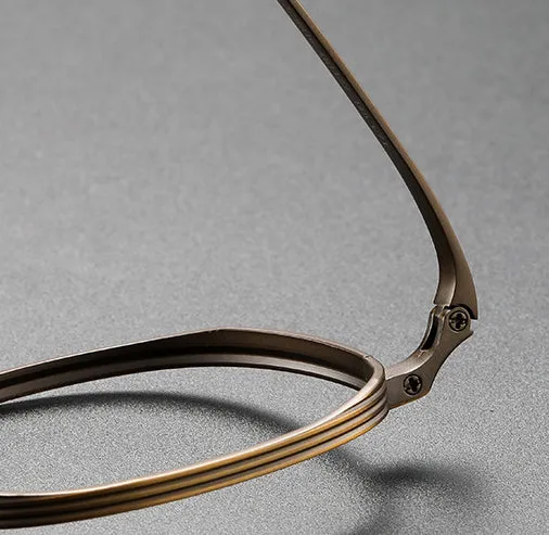 Titanium Vintage Oval Eyeglasses Frames ST8016