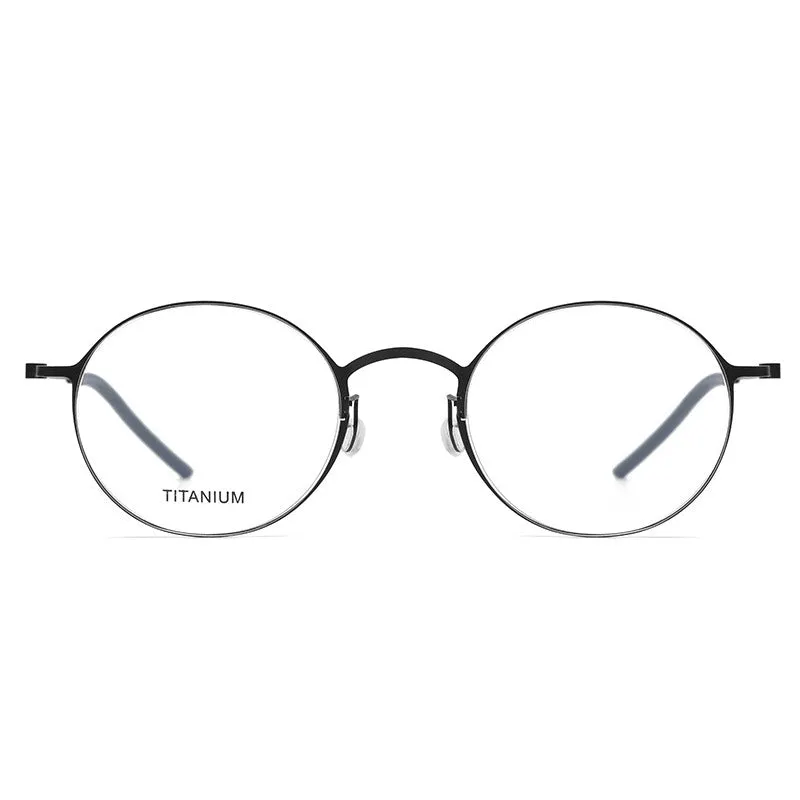 Titanium Vintage Round Eyeglasses Frames 5504