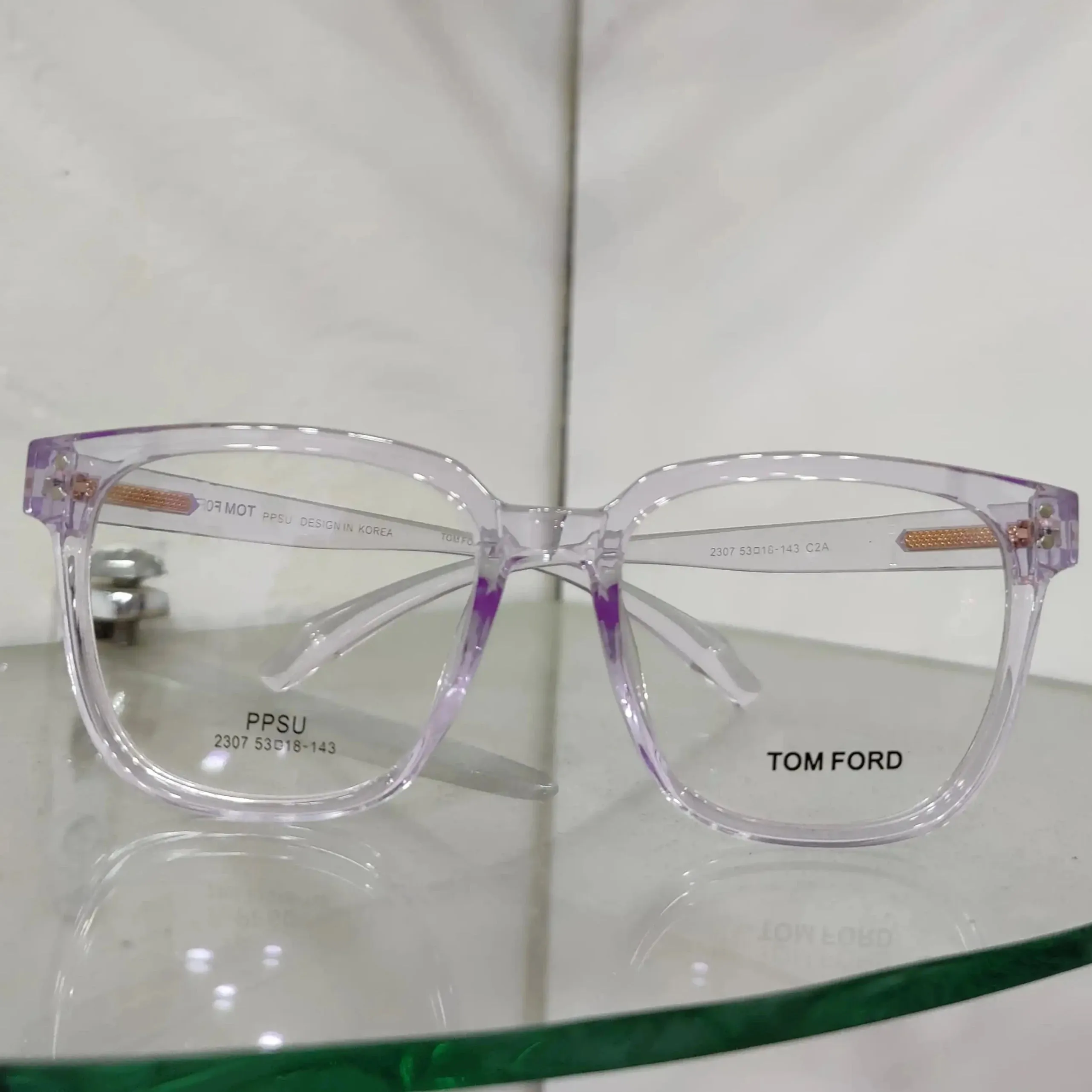 Tom Ford Glasses First Copy | Transparent Pink Frame for Girls