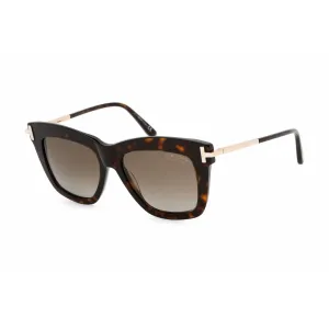 Tom Ford Women's Sunglasses - Dark Havana Plastic Cat Eye Shape Frame | FT0822 52H