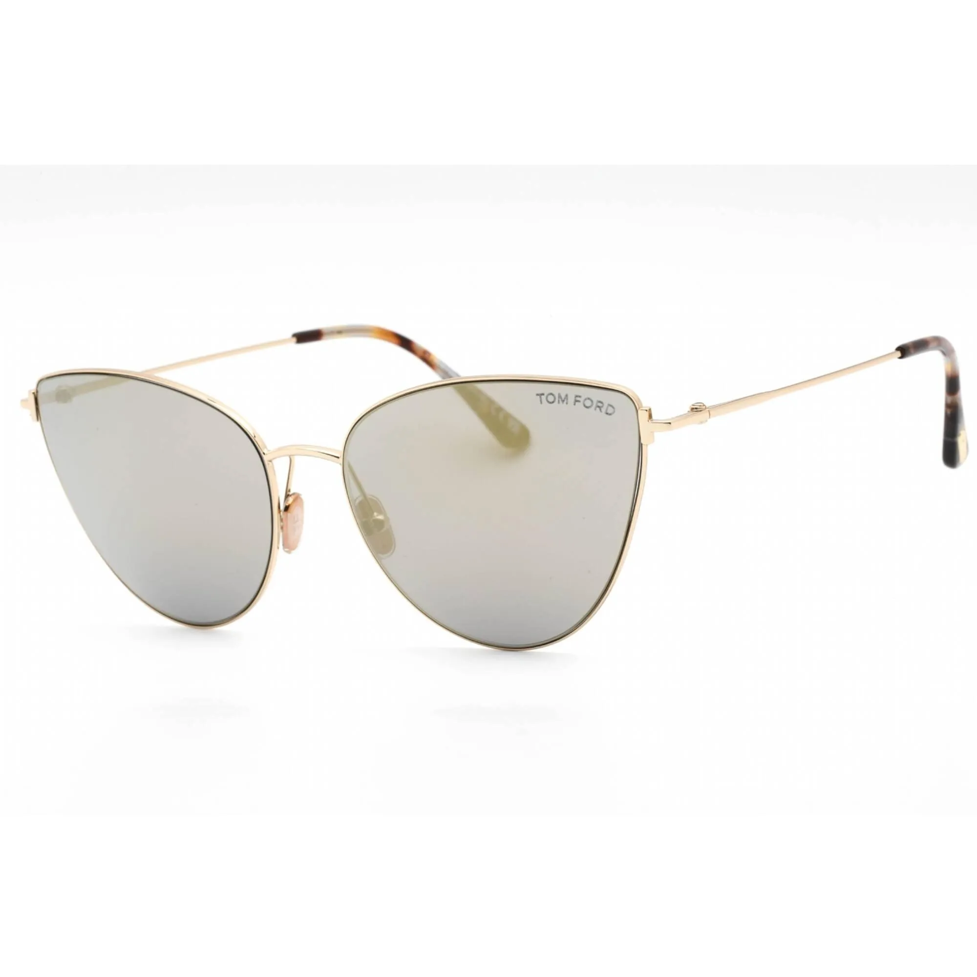 Tom Ford Women's Sunglasses - Gold Metal Full Rim Cat Eye Mirrored Frame | FT1005 32C