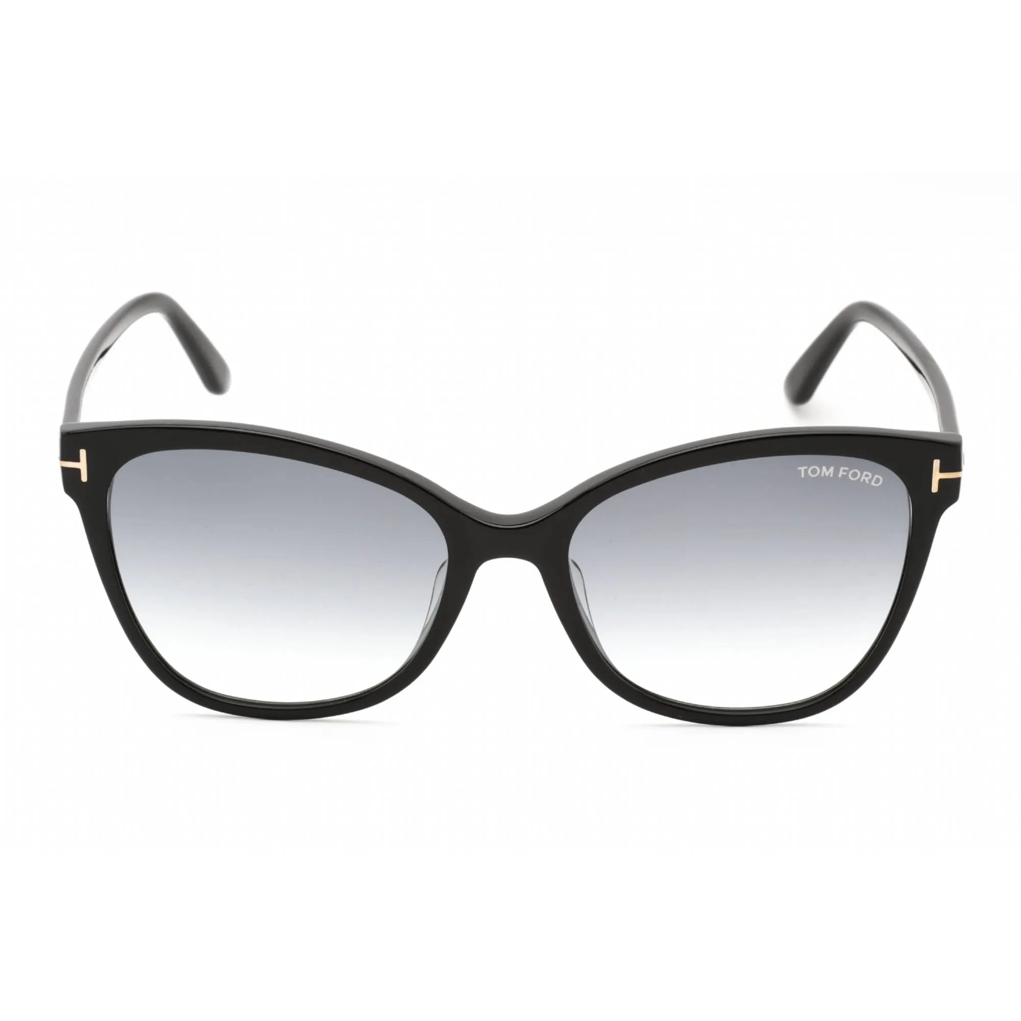 Tom Ford Women's Sunglasses - Shiny Black Plastic Cat Eye Frame | FT0844-F 01B