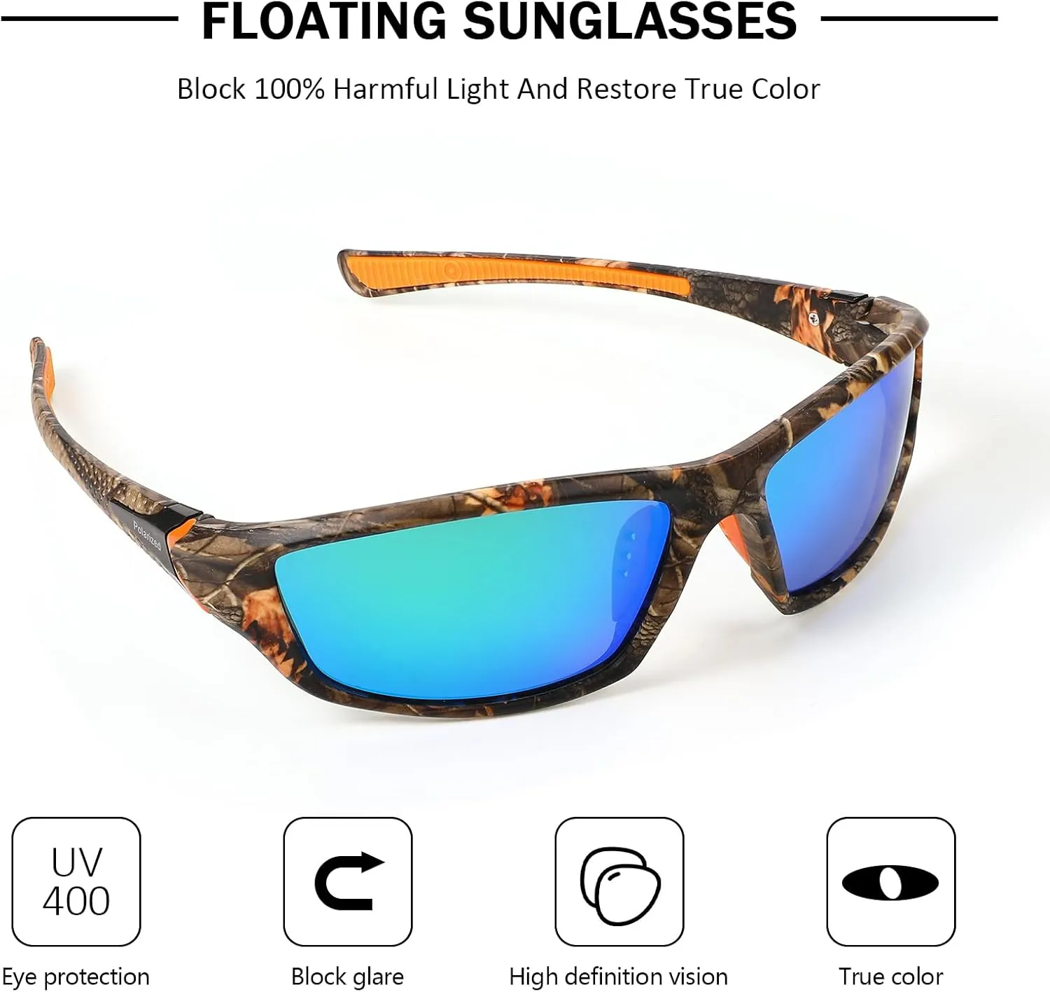 TOODOO 4 Pairs Men Polarized Sunglasses with UV Protection Driving Glasses Sports for Sport Outdoor Activities
