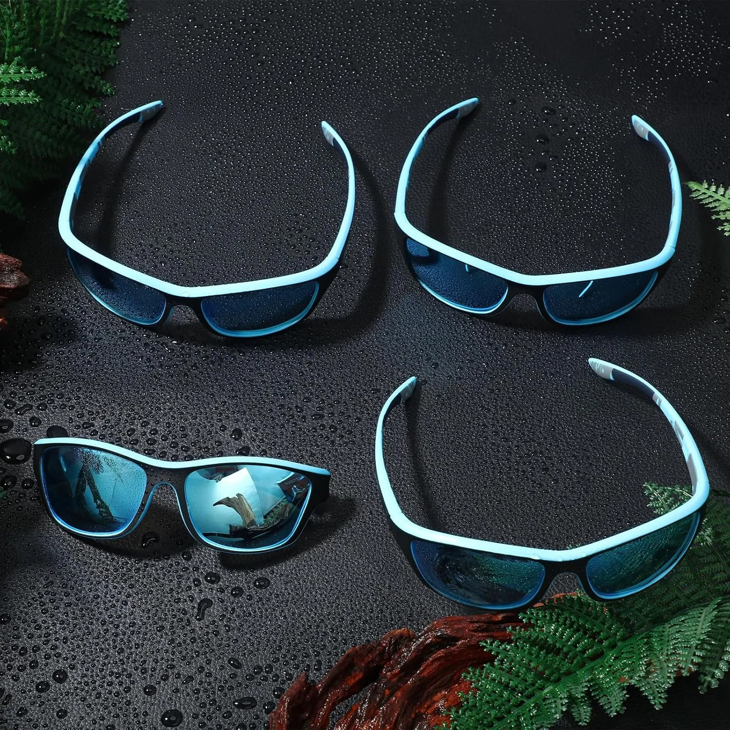 TOODOO 4 Pairs Men Polarized Sunglasses with UV Protection Driving Glasses Sports for Sport Outdoor Activities