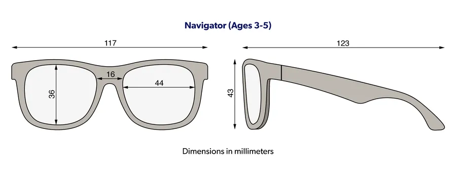 Totally Turquoise Navigator Kids Sunglasses