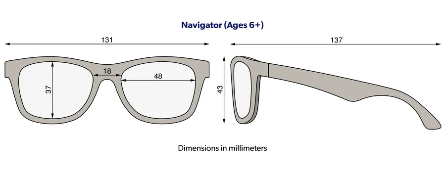 Totally Turquoise Navigator Kids Sunglasses