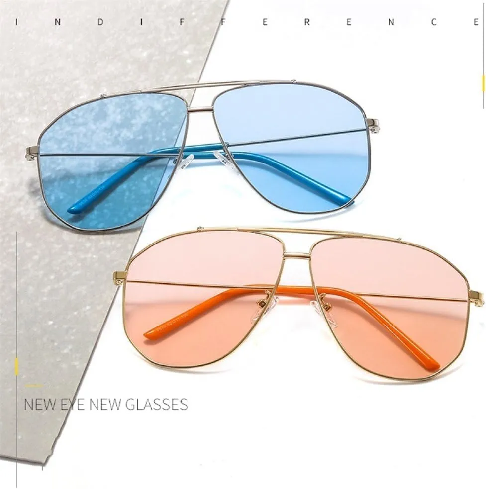 Trend Ciassic Retro Metal Frame Sunglasses For Women Men Vintage Double Bridge Unisex Shades UV400