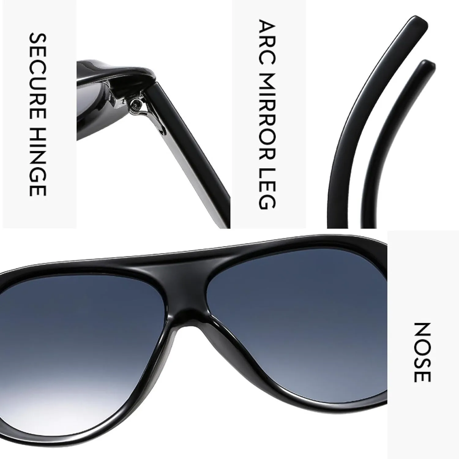 Trends One Women Men Fashion Luxury Big Frame Punk Outdoors Cycling Sports Sun Glasses Uv400
