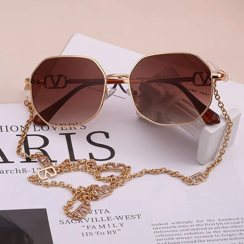 Unique Design Sunglasses Metal With Chain