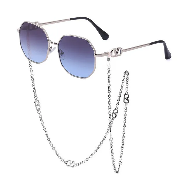 Unique Design Sunglasses Metal With Chain