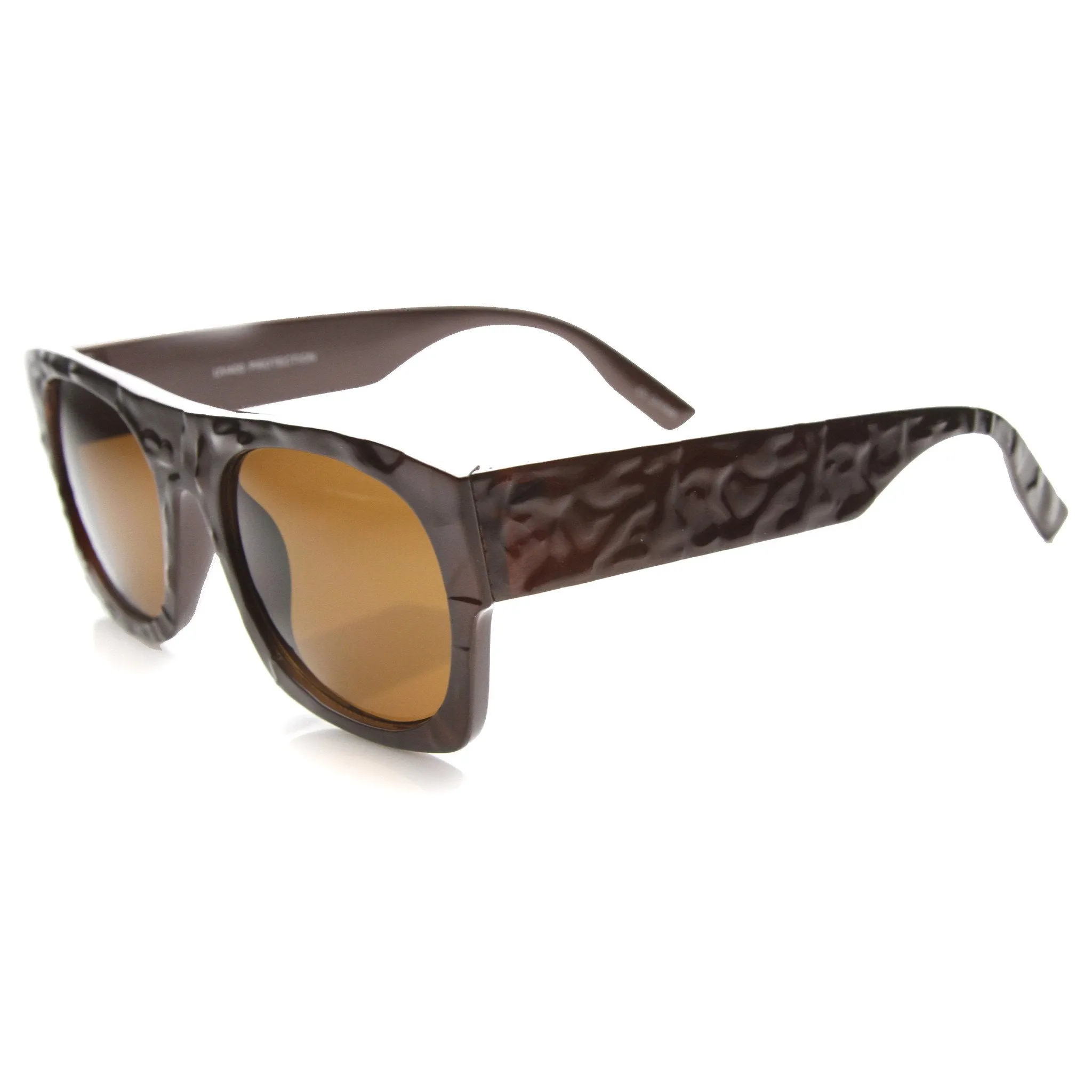 Unique Flat Top Textured Sunglasses 9865
