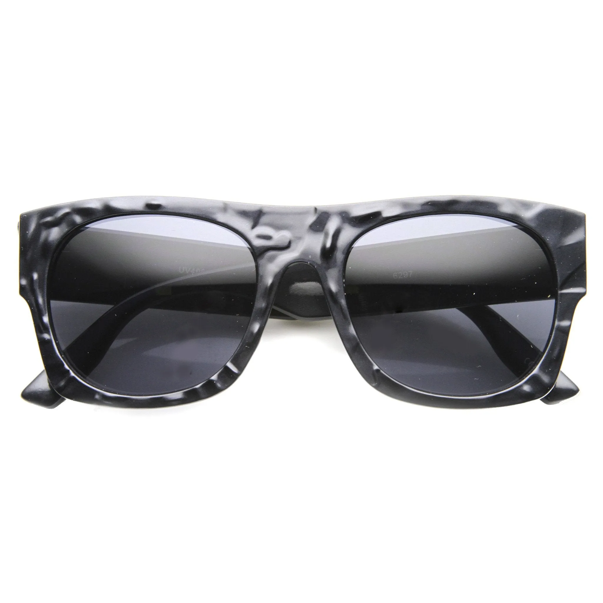 Unique Flat Top Textured Sunglasses 9865