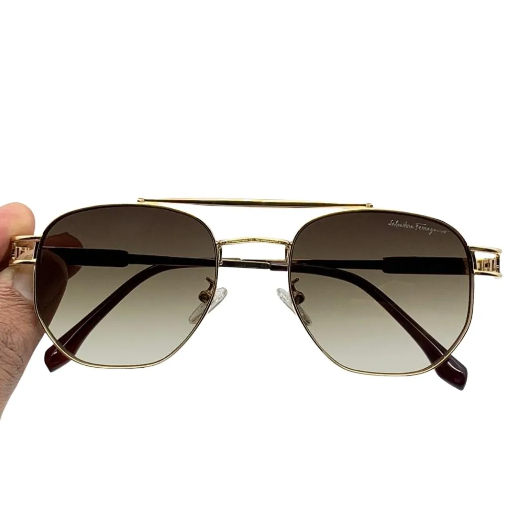 Unisex Classic Metal Hexagon Shape Sunglasses