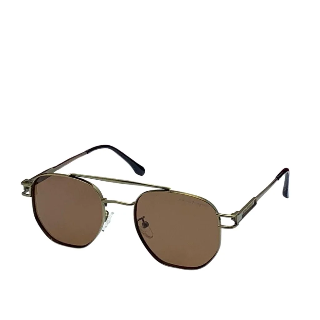Unisex Classic Metal Hexagon Shape Sunglasses