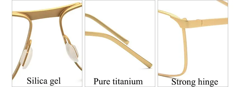 Unisex Full Rim Titanium Frame Eyeglasses Br18526
