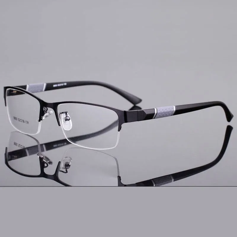 Unisex Half Rim Alloy Tr 90 Temple Eyeglasses 2531