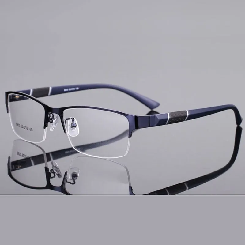 Unisex Half Rim Alloy Tr 90 Temple Eyeglasses 2531