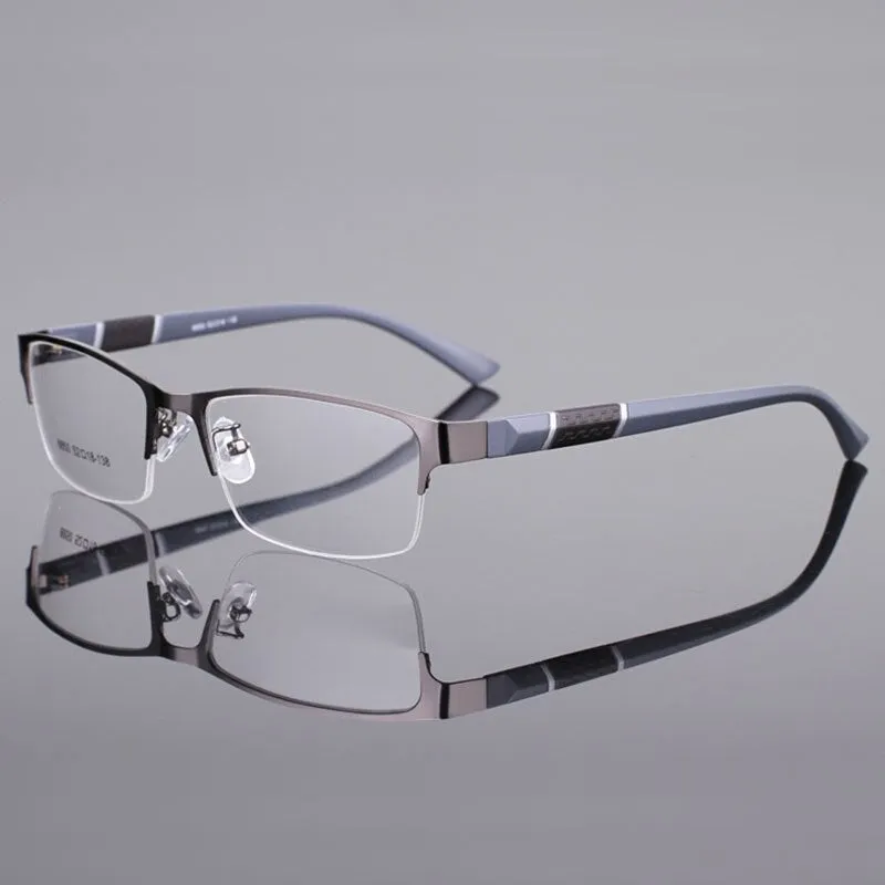 Unisex Half Rim Alloy Tr 90 Temple Eyeglasses 2531