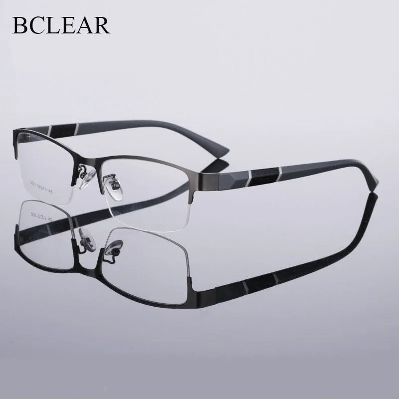 Unisex Half Rim Alloy Tr 90 Temple Eyeglasses 2531