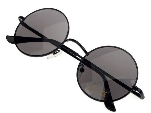 Unisex Hippie Shades Hippy 60S John Lennon Style Vintage Round Peace Sunglasses