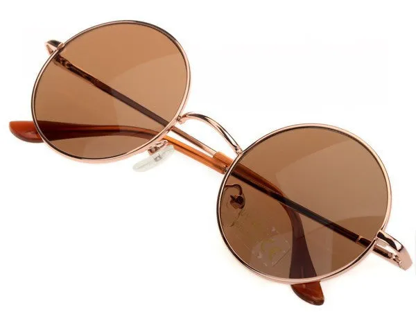 Unisex Hippie Shades Hippy 60S John Lennon Style Vintage Round Peace Sunglasses