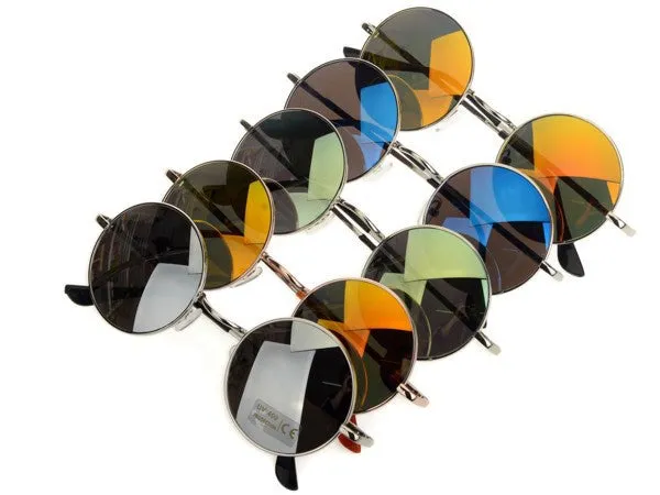 Unisex Hippie Shades Hippy 60S John Lennon Style Vintage Round Peace Sunglasses
