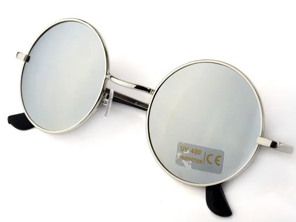 Unisex Hippie Shades Hippy 60S John Lennon Style Vintage Round Peace Sunglasses