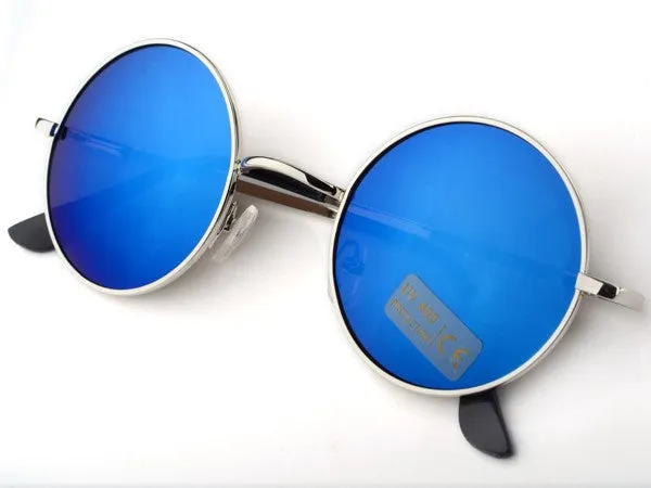 Unisex Hippie Shades Hippy 60S John Lennon Style Vintage Round Peace Sunglasses