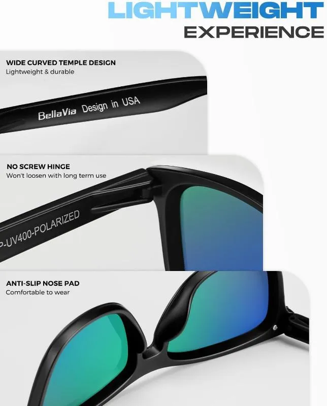 Unisex Lightweight Polarized Rimless Sunglasses for Men and Women