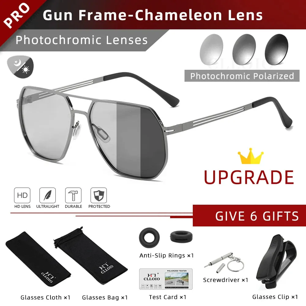 Unisex Photochromic Polarized Sunglasses  - Anti-Glare Driving Eyewear