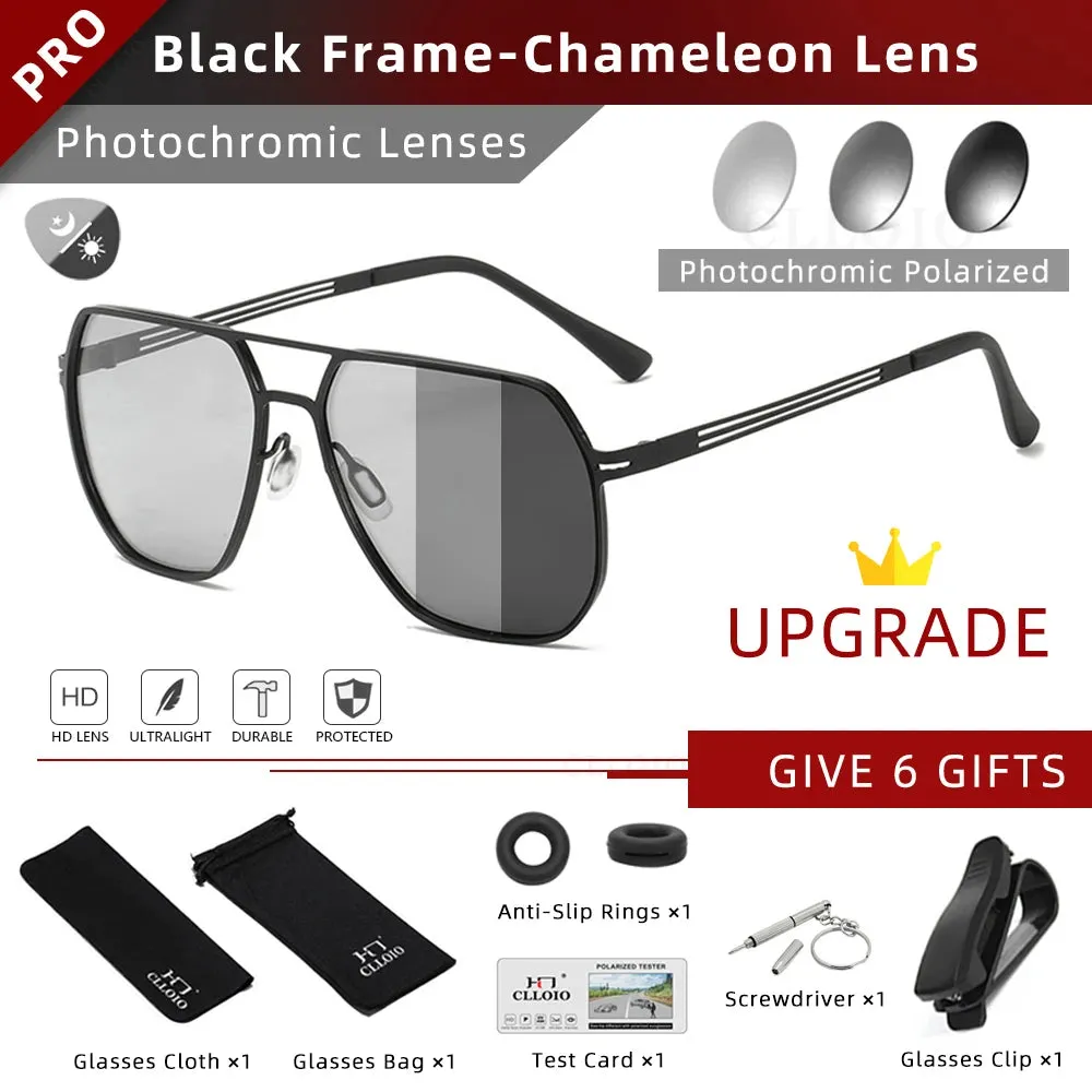 Unisex Photochromic Polarized Sunglasses  - Anti-Glare Driving Eyewear
