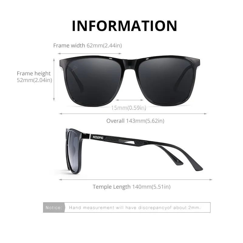 Unisex Strong Spring Hinges Polarized Light TR90 Frame Sun Glasses