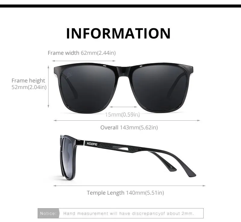 Unisex Strong Spring Hinges Polarized Light TR90 Frame Sun Glasses