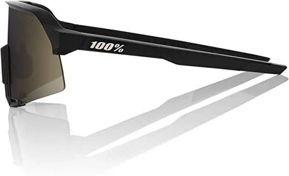 Used 100% S3 Sport Performance Sunglasses - Sport and Cycling Eyewear (Soft TACT Black - Soft Gold Lens)