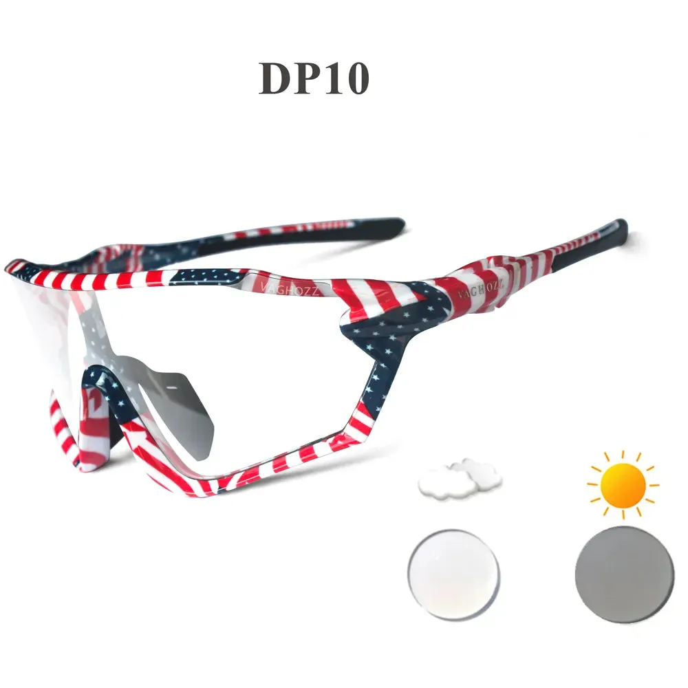 VAGHOZZ Brand New Style Cycling Glasses Outdoor Sunglasses Men Women Sport Eyewear UV400 MTB Bike Bicycle Photochromic Goggles
