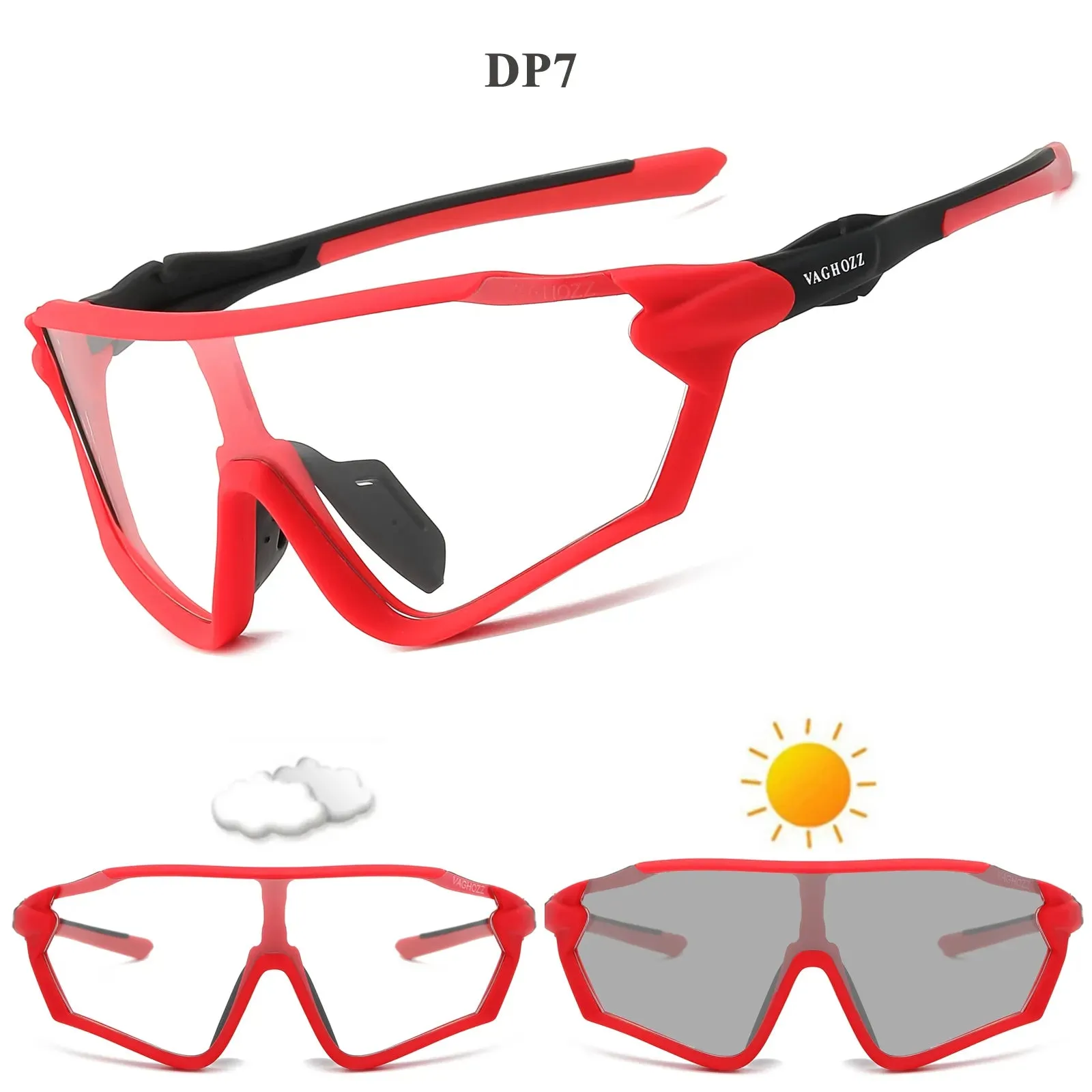 VAGHOZZ Brand New Style Cycling Glasses Outdoor Sunglasses Men Women Sport Eyewear UV400 MTB Bike Bicycle Photochromic Goggles