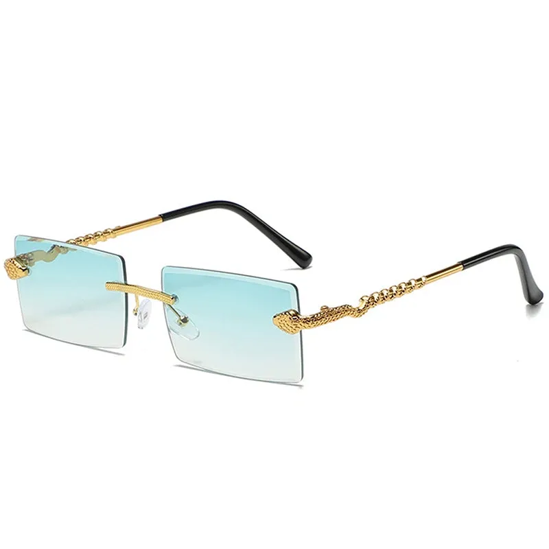 VAIGE Vintage Twisted Snake Leg Gradient Sunglasses in Stunning Red and Gold