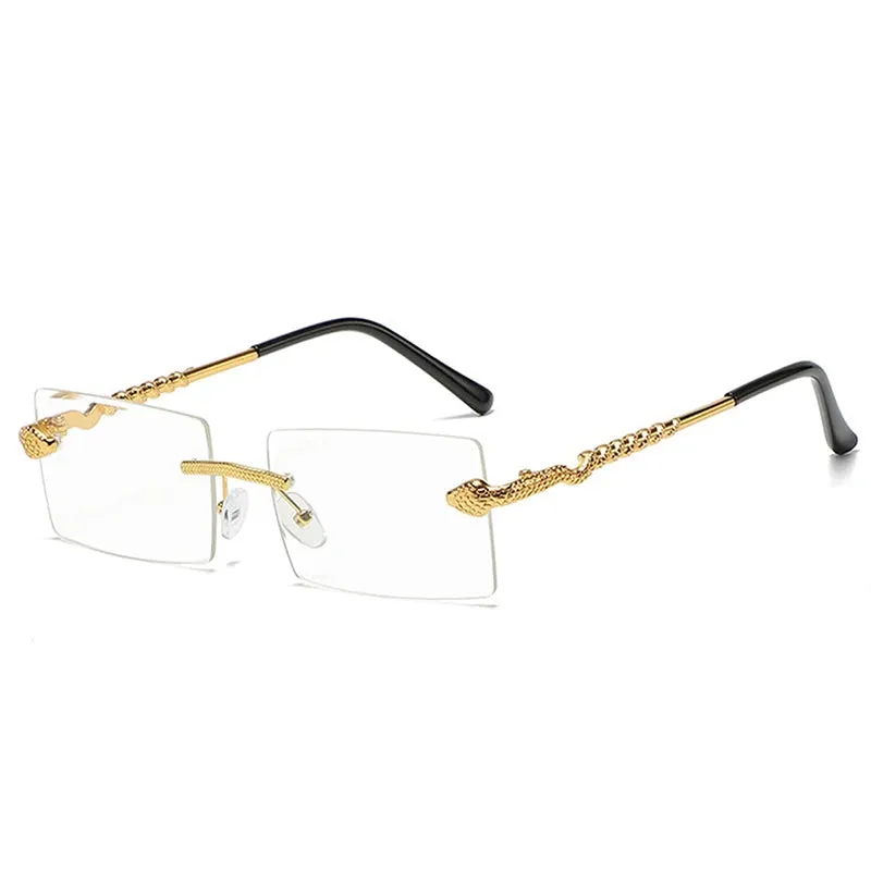 VAIGE Vintage Twisted Snake Leg Gradient Sunglasses in Stunning Red and Gold
