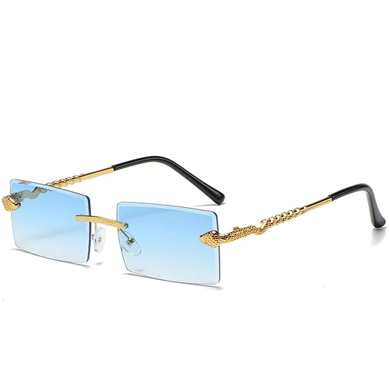 VAIGE Vintage Twisted Snake Leg Gradient Sunglasses in Stunning Red and Gold