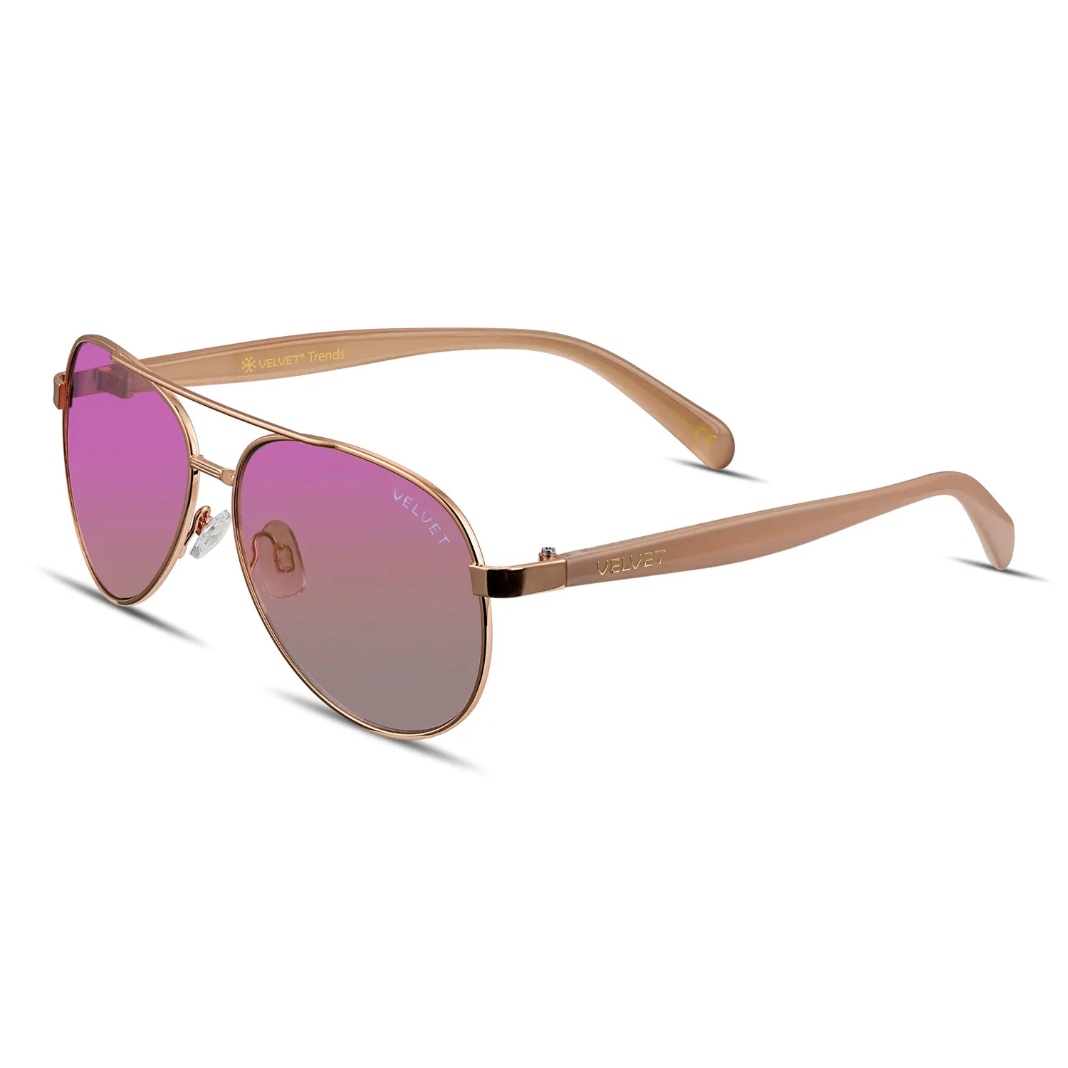 Velvet Eyewear Aviator Flash Sunglass Style Box